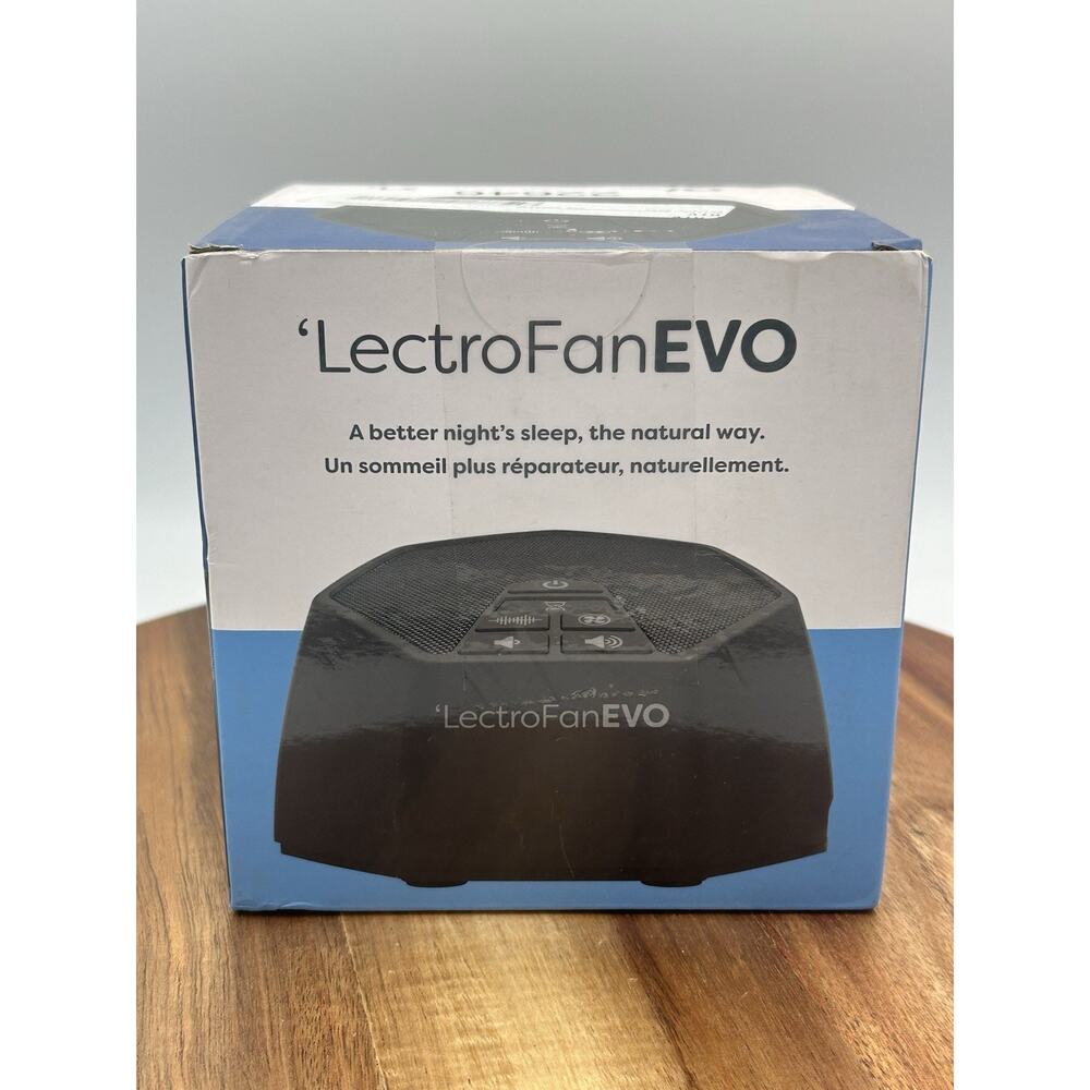 LectroFan EVO White Noise Sound Machine 22 Non-Looping Sounds Sleep Travel Black